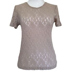 Lace Babydoll Stretch Tee Y2K Vintage Women's Size Small